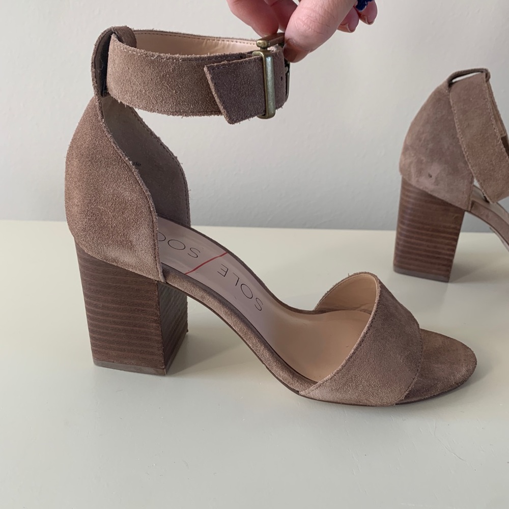 Taupe Heel Sandals